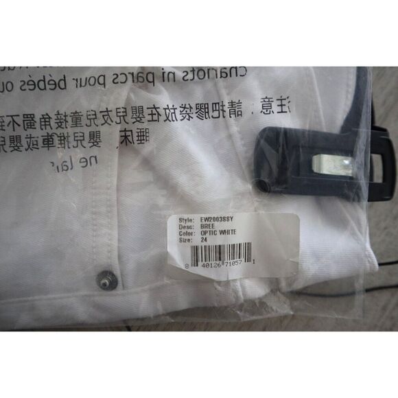 Edwin EW2003SSY Women's Sz 24 Optic White Bree Mid-Rise Straight Crop Jeans - Picture 10 of 12